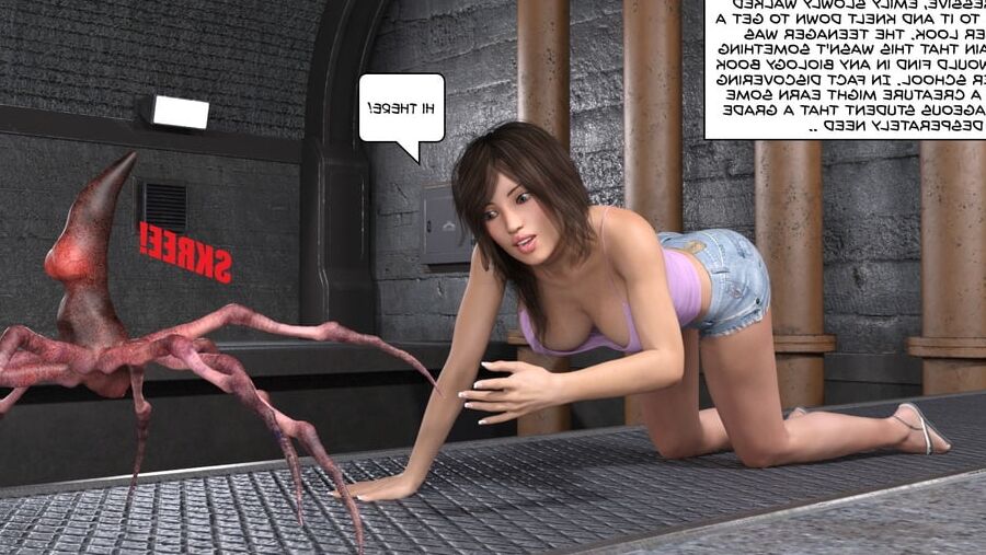 monster spider busty chick
