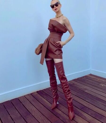 Pvc boots leather latex