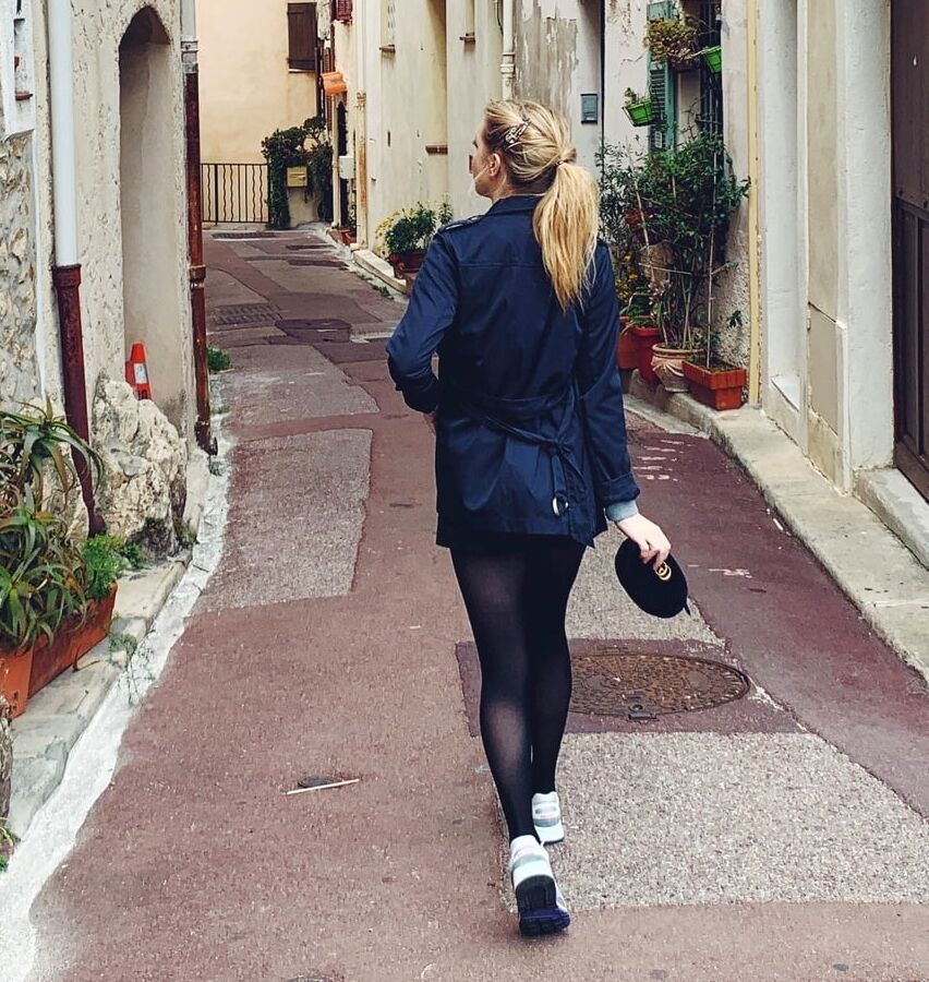 Cute Blonde GF in Tights (Pantyhose)