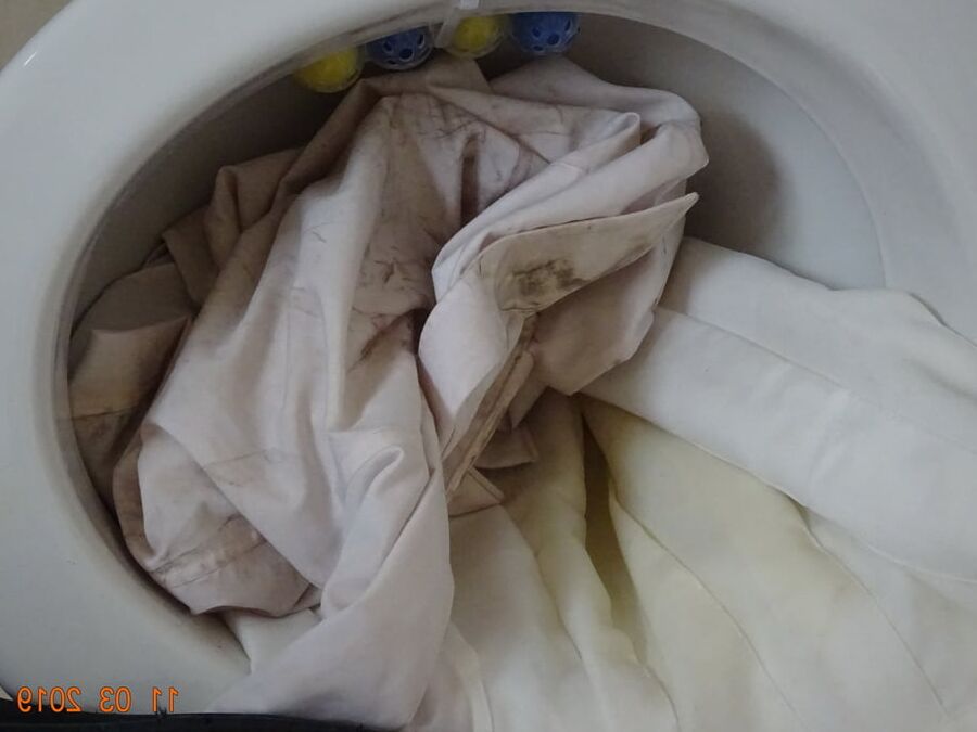 white skirt piss