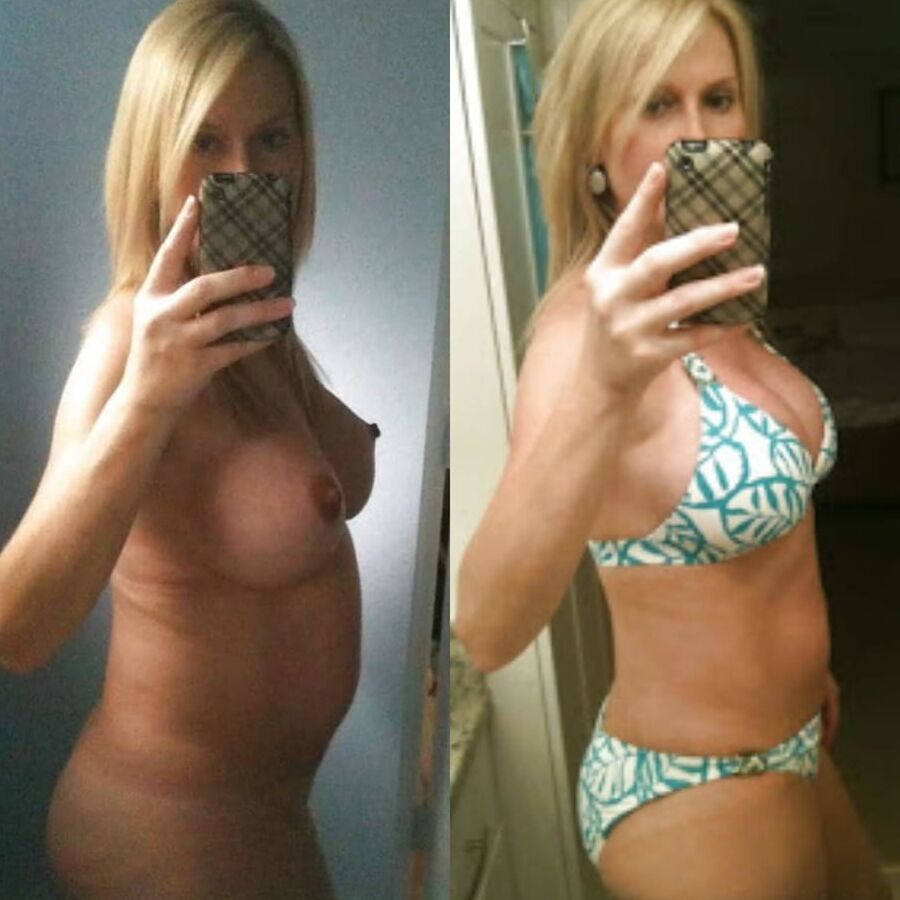 sexy amateur busty blonde MILF wife