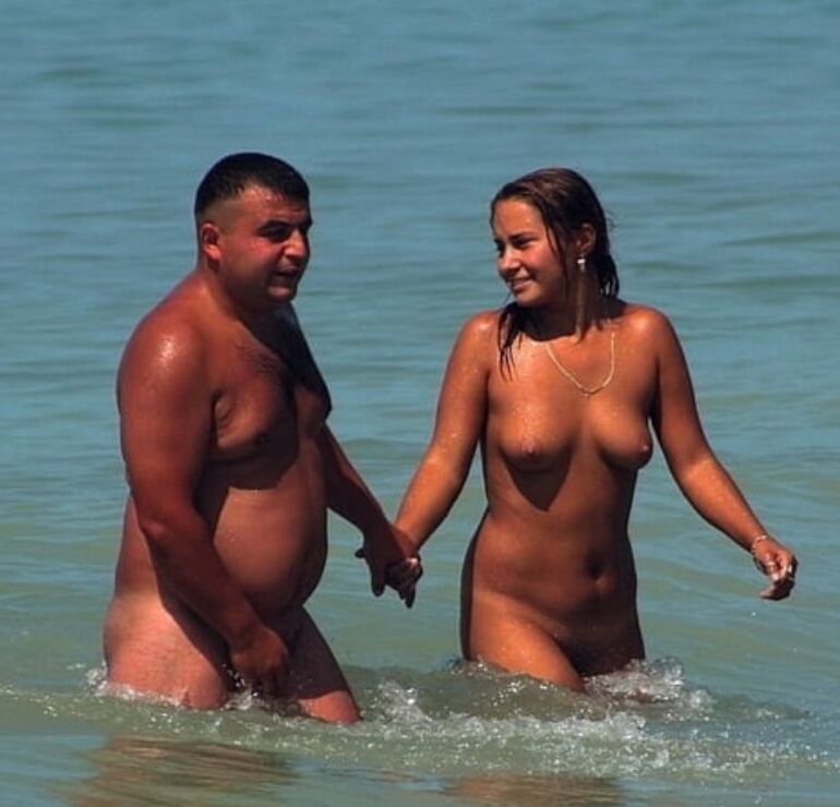 Nudist Couple Naked on the Fkk Beach