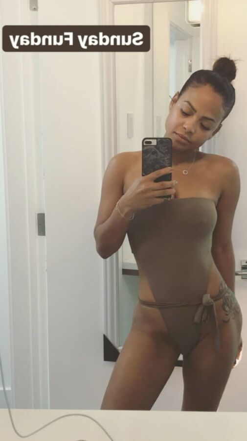 Christina Milian selfie seethrough feb