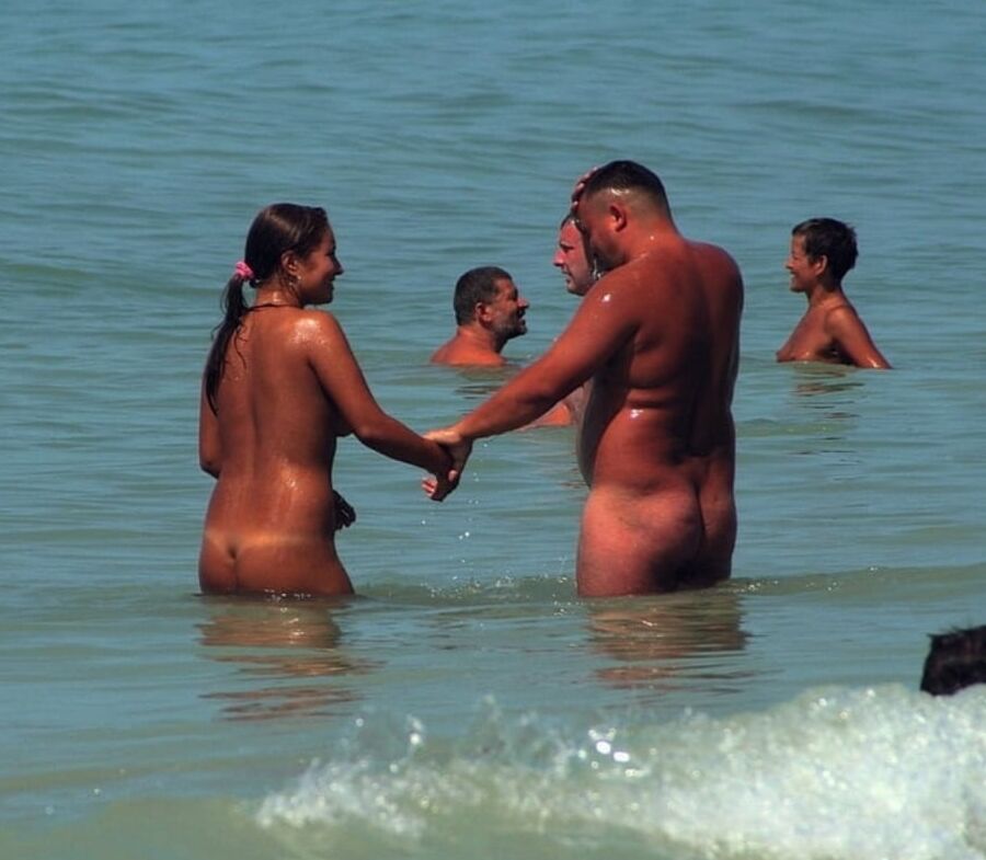 Nudist Couple Naked on the Fkk Beach