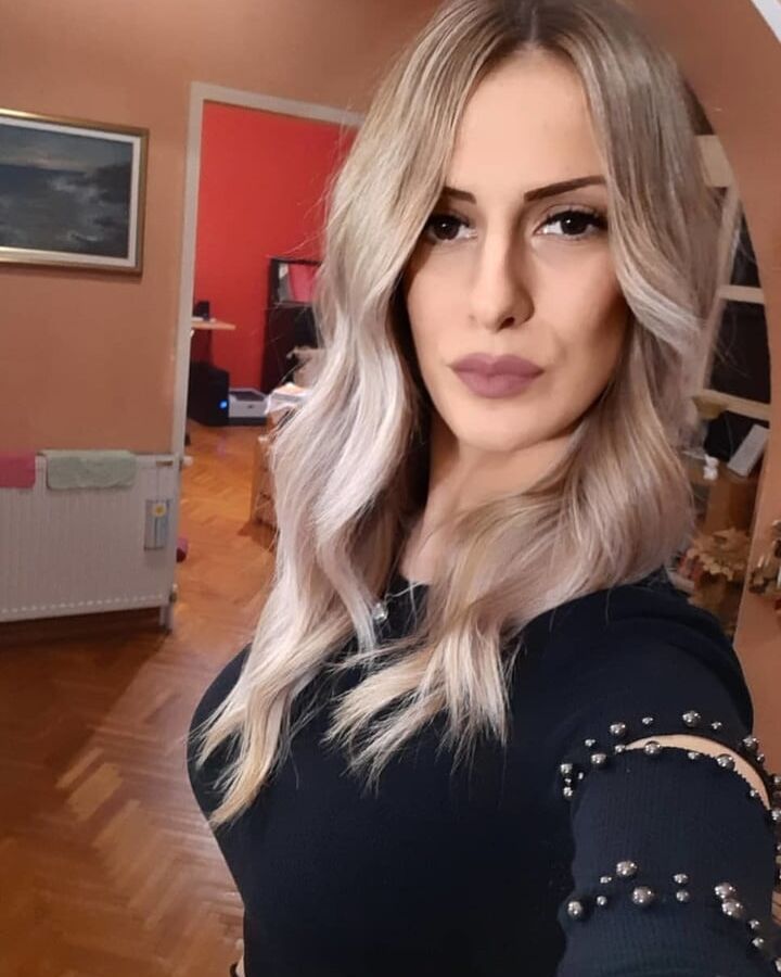 Serbian blonde whore girl big natural tits Jelena Stankovic