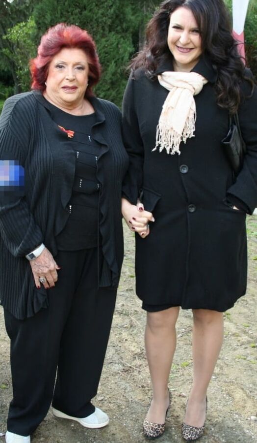 Mature and granny In flesh-colored stockings