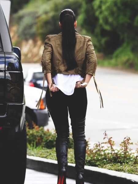 Female Celebrity Boots &amp; Leather - Kim K