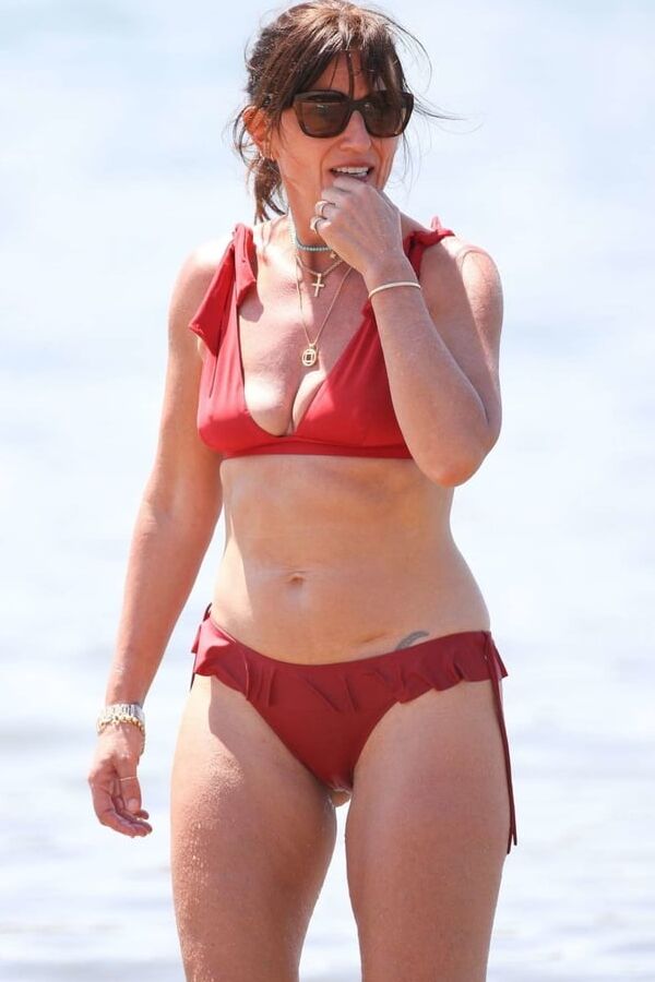 Davina McCall in red bikini