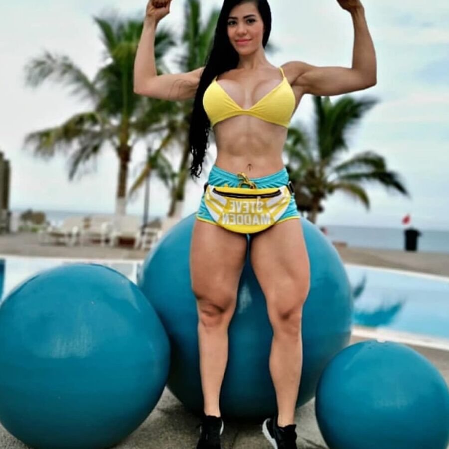 Vollbusige, fitte Latina