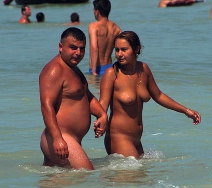 Nudist Couple Naked on the Fkk Beach