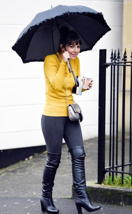 Female Celebrity Boots &amp; Leather - Roxanne Pallett