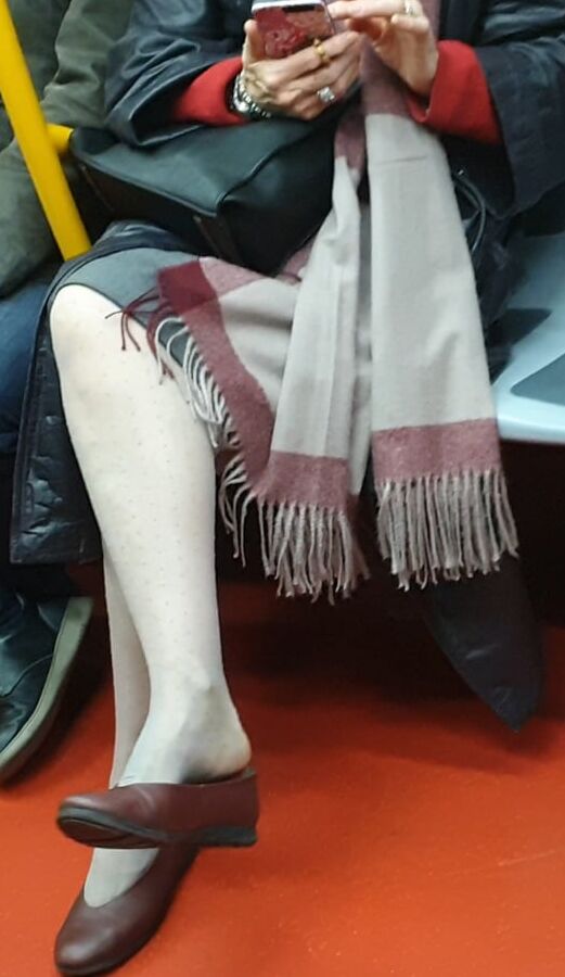 Beautiful granny with hot pantyhose .. would you fuck her?