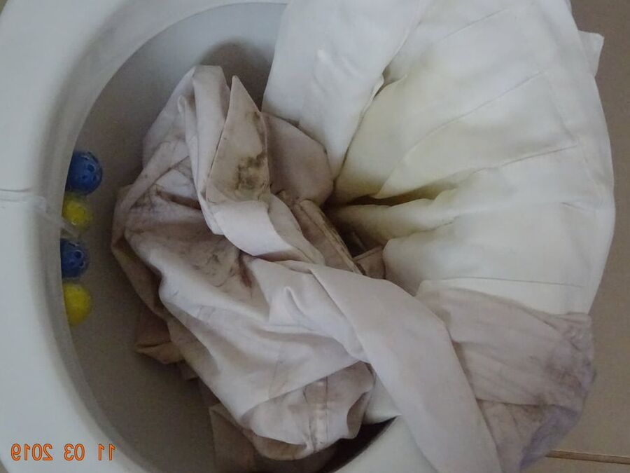 white skirt piss