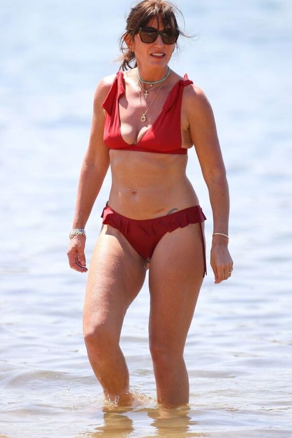 Davina McCall in red bikini