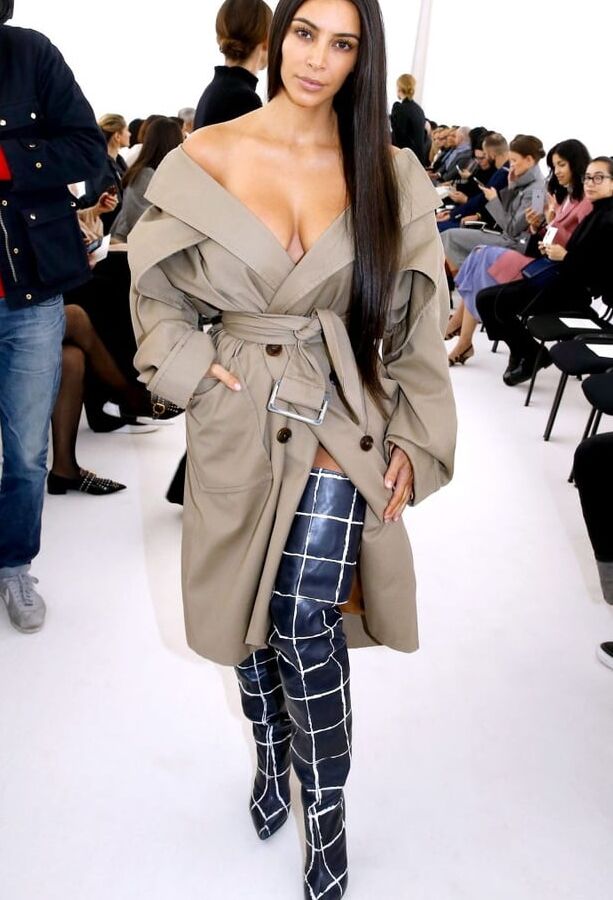 Female Celebrity Boots &amp; Leather - Kim K