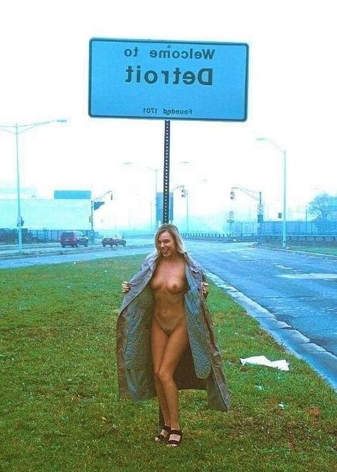 In public, .