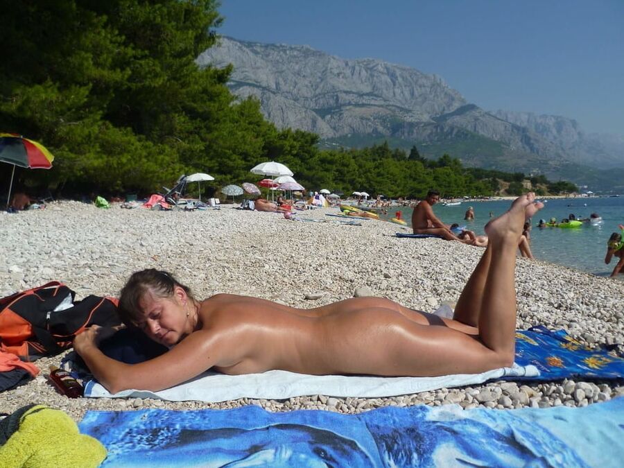 Nudist Milf on Holiday Beach in Croatia