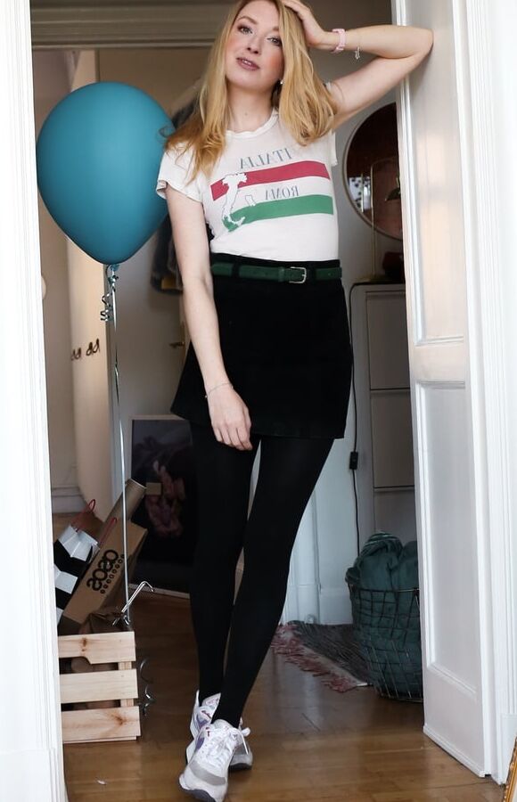 Cute Blonde GF in Tights (Pantyhose)