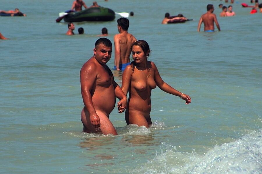 Nudist Couple Naked on the Fkk Beach