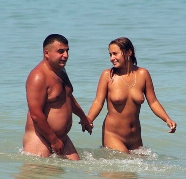 Nudist Couple Naked on the Fkk Beach