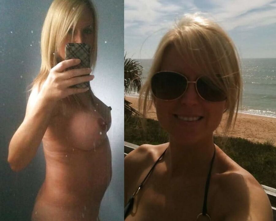 sexy amateur busty blonde MILF wife