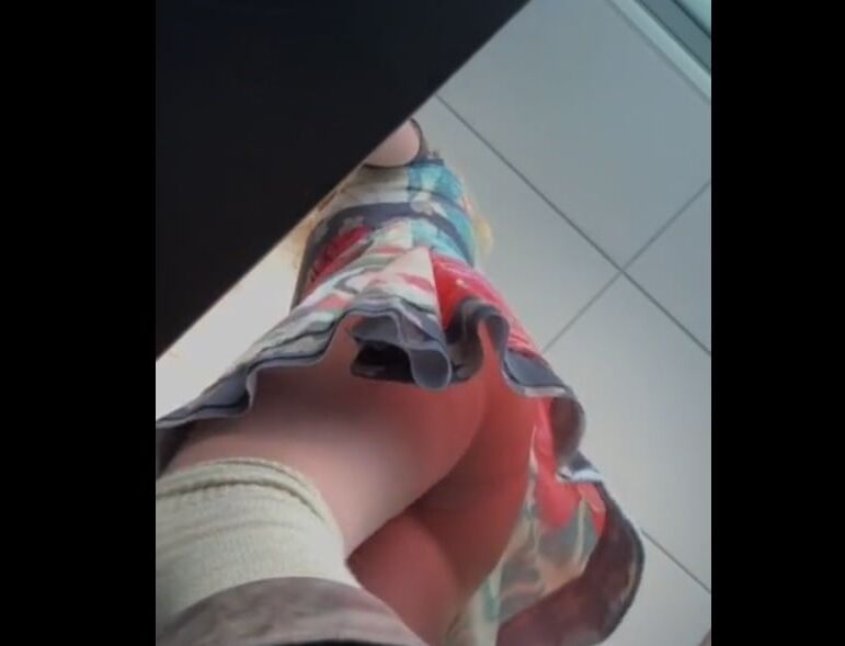 Milf teacher upskirt