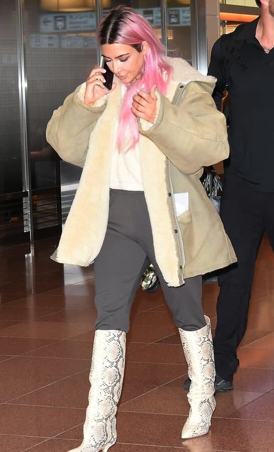 Female Celebrity Boots &amp; Leather - Kim K