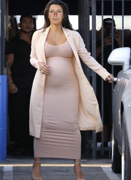 Sexy Pregnant Celebrity Model Marisa Kardashian