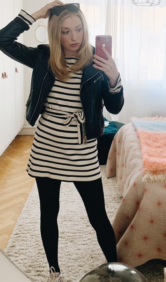 Cute Blonde GF in Tights (Pantyhose)