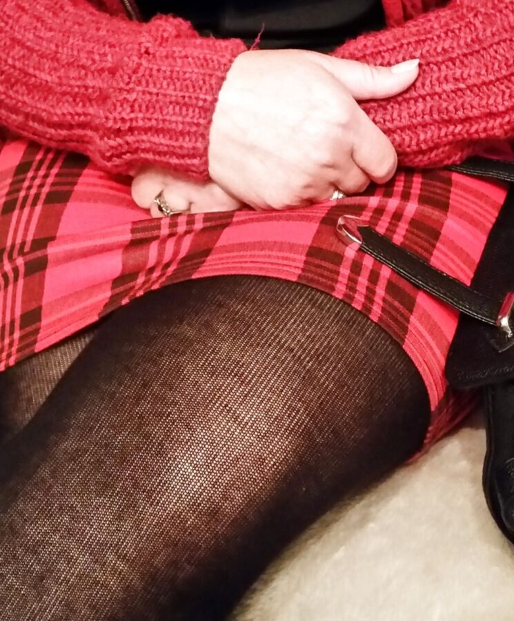 Sonia, ladder, tartan skirt, nice