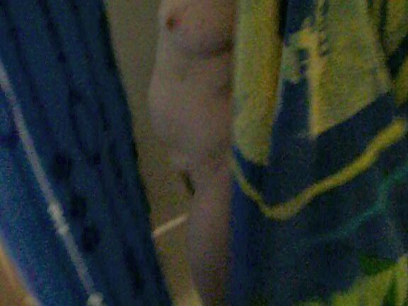 Wife naked in shower.