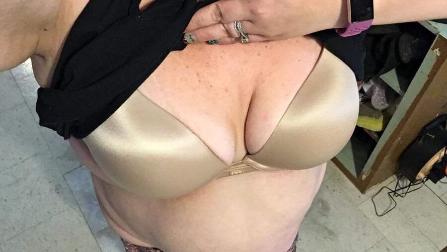 trying on some new bras