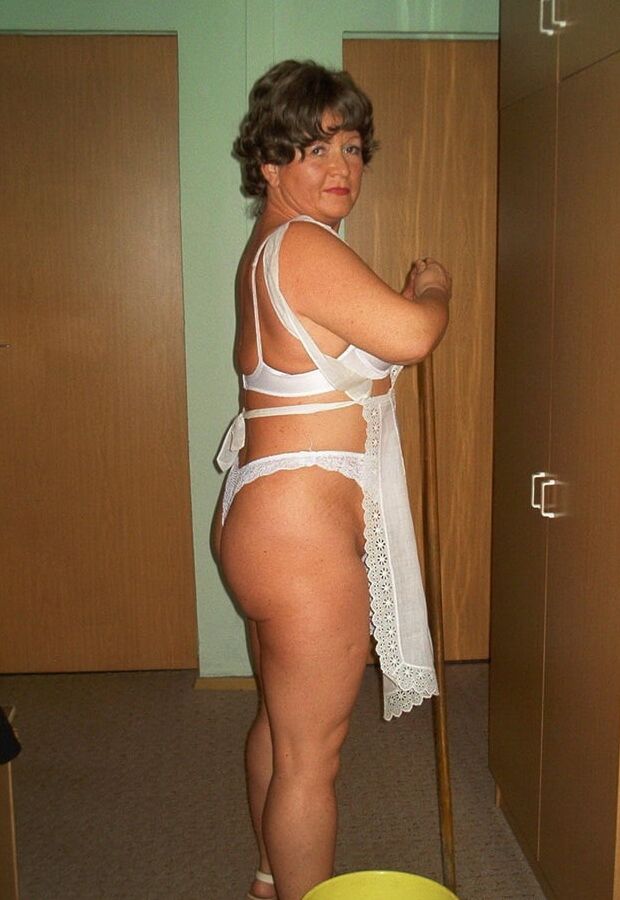 Granny cleaning