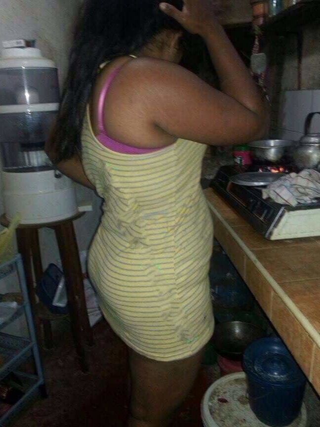 chubby asian bitch at kitchen