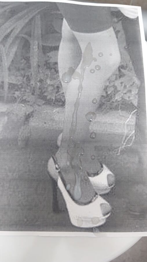 Shoes, pantyhose and legs of another one good friend