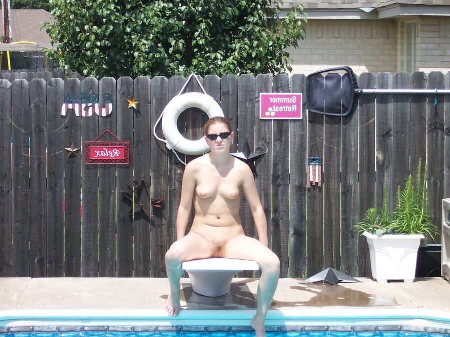 In the backyard
