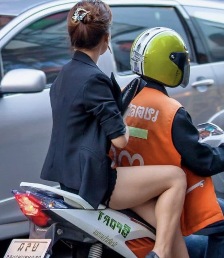 Thai girls on bikes