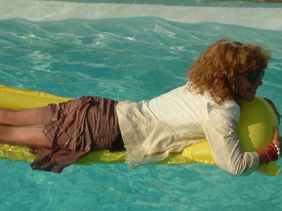 Marjorie In The Pool