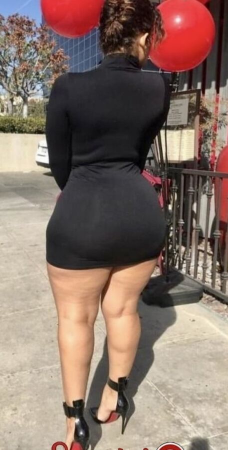 Big Sexy Booty Latina in Slutty Outfit and High Heels