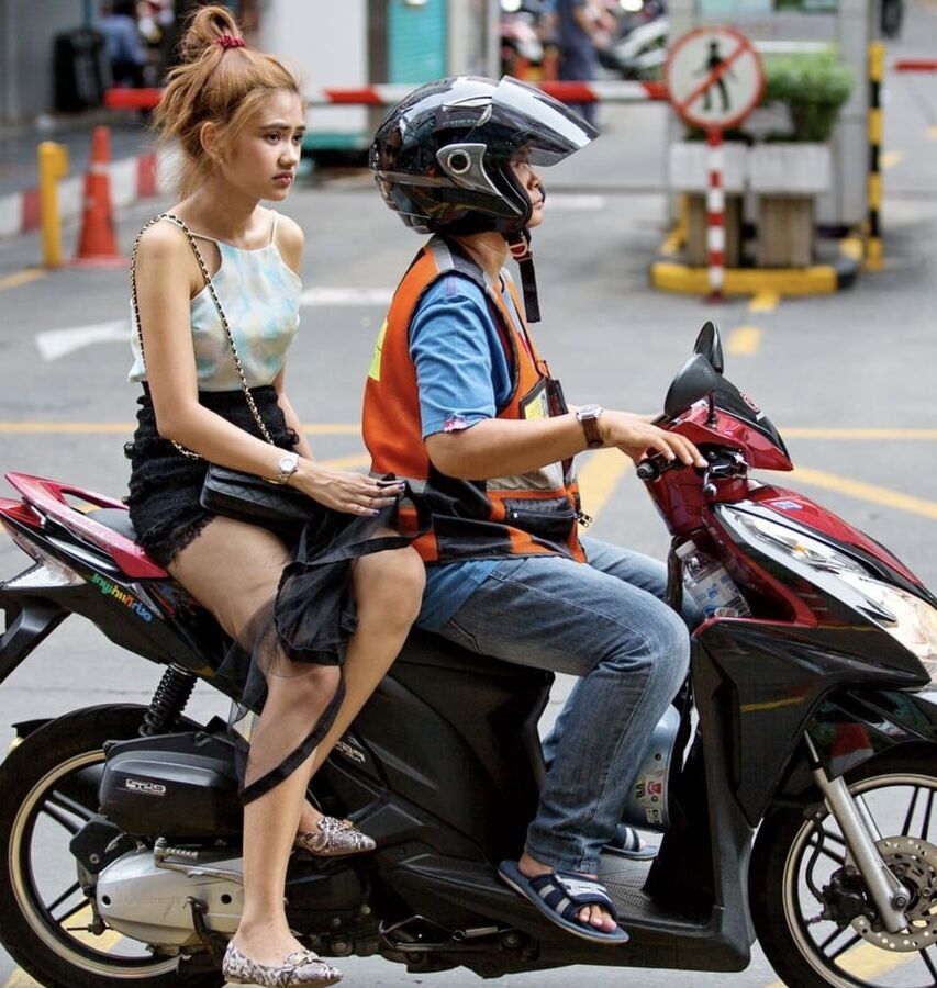 Thai girls on bikes