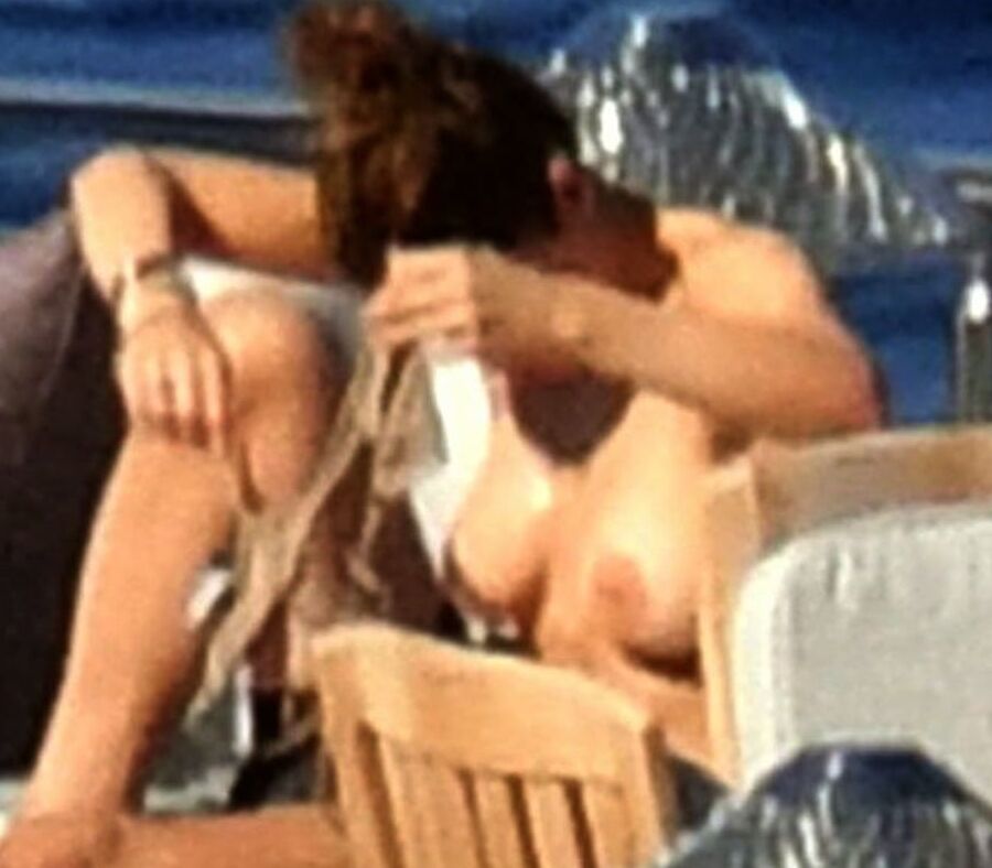 Katharine McPhee topless Capri jul