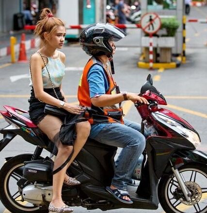 Thai girls on bikes