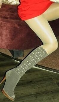 Legs, heels and pantyhose of one of my good friend