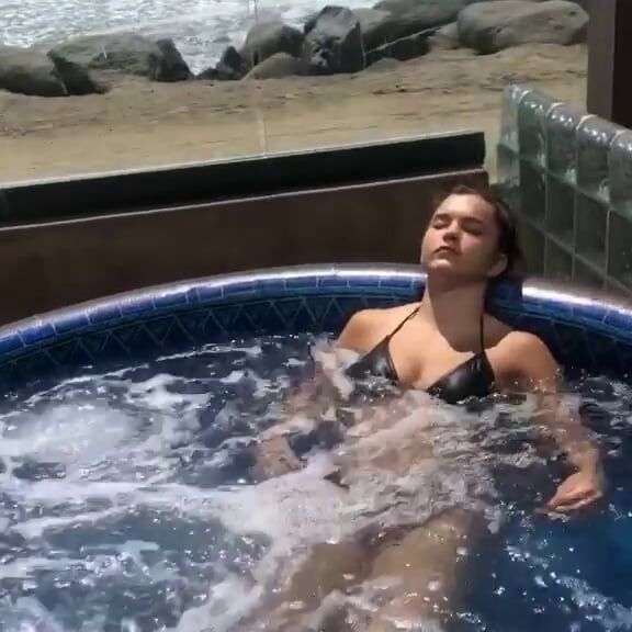Chloe East bikini