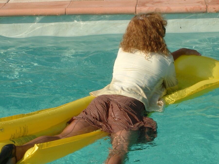 Marjorie In The Pool