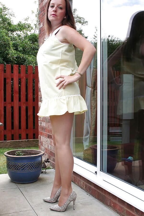 Lady Stephanie Wearing Black FF Stockings Over Pantyhose