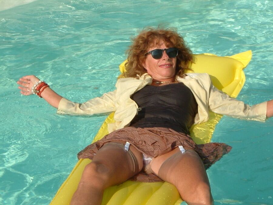 Marjorie In The Pool