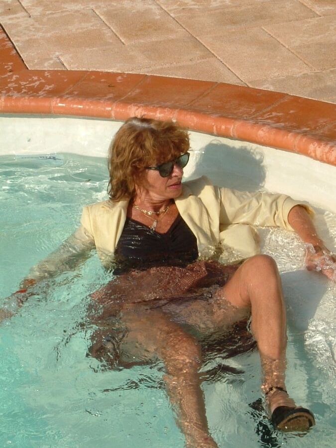 Marjorie In The Pool