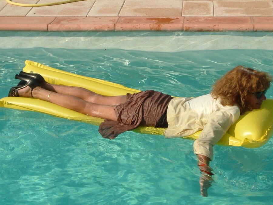 Marjorie In The Pool