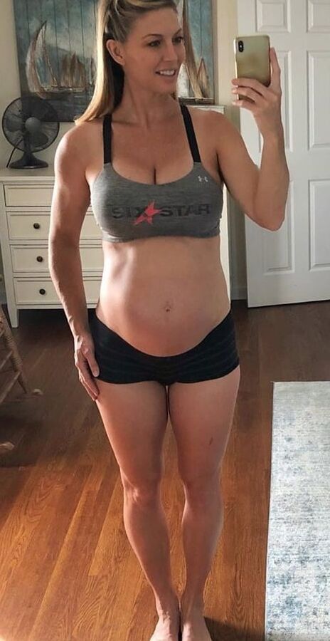 Hot fit MILF Callie is pregnant